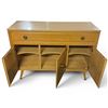 Image 3 : Mid‑Century Sideboard Carved Trim, Brass Pulls, 47.75×17.75×35"