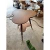 Image 1 : Wooden Two-Tier Table with Glass Ball Feet