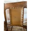 Image 6 : Oak and Vinyl Upholstered Rocking Chair