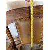 Image 9 : Oak and Vinyl Upholstered Rocking Chair