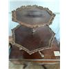 Image 4 : Two-Tiered Wooden Carved Dessert Stand