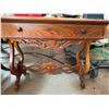 Image 3 : Ornate Wood Side Table with Drawer