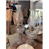 Image 2 : Two Glass Oil Lamps with Chimneys