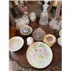 Image 1 : Decorative Glass and Porcelain Table
