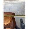 Image 10 : Oak Rocking Chair with Tooled Leather Seat