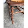Image 4 : Oak Rocking Chair with Tooled Leather Seat
