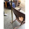 Image 9 : Oak Rocking Chair with Tooled Leather Seat