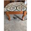 Image 2 : Needlepoint Upholstered Wooden Footstool