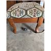 Image 3 : Needlepoint Upholstered Wooden Footstool