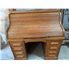 Image 10 : Oak Roll Top Desk with Multiple Drawers