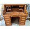 Image 2 : Oak Roll Top Desk with Multiple Drawers