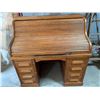Image 8 : Oak Roll Top Desk with Multiple Drawers