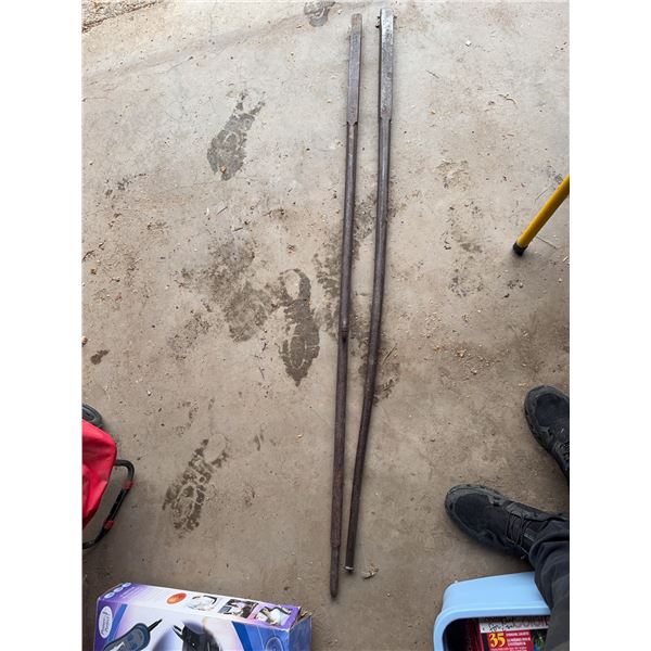 3 Antique Metal Fence Posts
