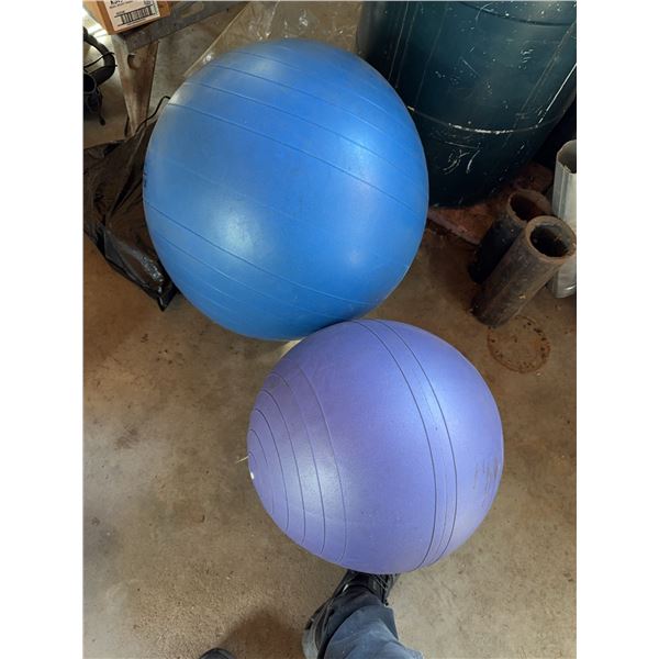 Two Exercise Stability Balls