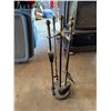 Image 1 : Brass and Iron Fireplace Tool Set