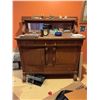 Image 2 : Oak Sideboard with Mirror 48x54 in