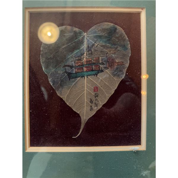 Framed Painting on Pipal Leaf