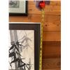 Image 2 : Framed Asian Ink Painting Bamboo Birds
