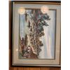 Image 2 : Watercolor River Market Scene in Frame