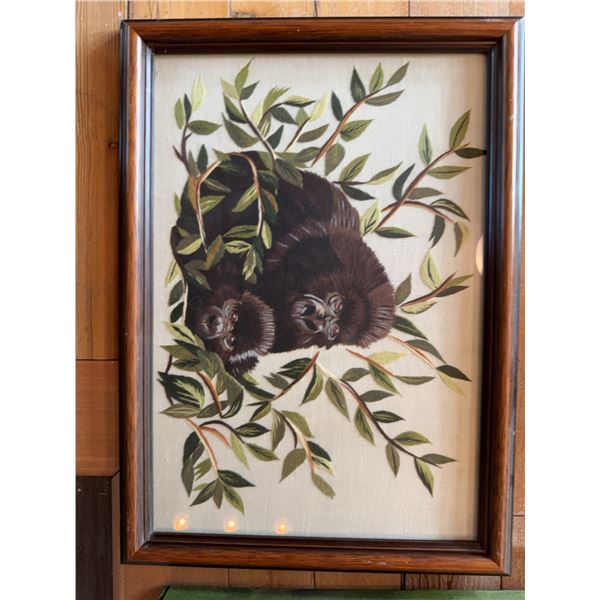 Framed Gorilla Painting on Canvas