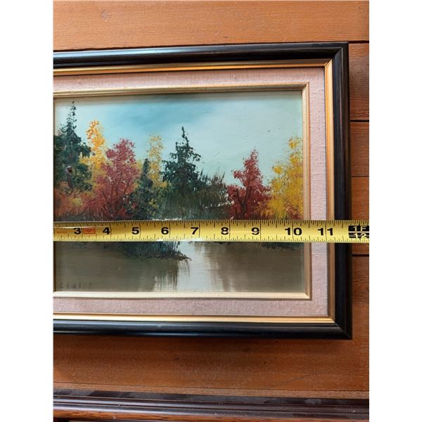 Framed Landscape Oil Painting Signed EWILD