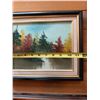 Image 1 : Framed Landscape Oil Painting Signed EWILD