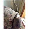 Image 7 : Floral Upholstered Armchair With Ottoman