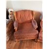 Image 7 : Three-Piece Upholstered Wood Sofa Set
