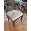 Image 5 : Wooden Chair with Curved Back and Upholstered