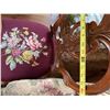 Image 8 : Carved Wood Side Chair with Floral Needlework