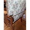 Image 8 : Oak Armchair With Floral Upholstery