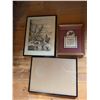 Image 1 : Framed Art Lot, Three Pieces Assorted