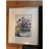 Image 2 : Framed Artworks: Boat Photo and Floral Waterc