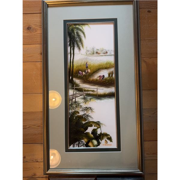 Framed HA XO VIETNAM Landscape Embroidery