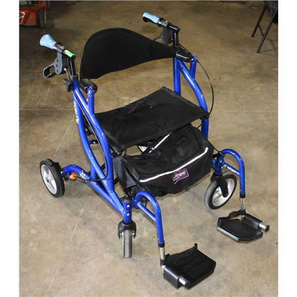 FUSION - 2 IN 1 F20 ROLLATOR + TRANSPORT WHEELCHAIR