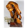 Image 2 : VINTAGE KNOTTED WOOD LAMP