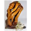 Image 4 : VINTAGE KNOTTED WOOD LAMP