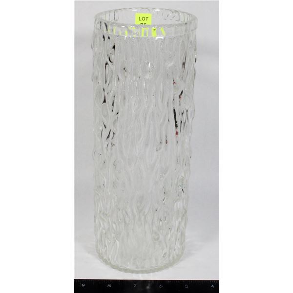 VINTAGE CLEAR GLASS VASE