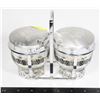 Image 1 : VINTAGE LIBBEY CONDIMENT-JAM JAR SET