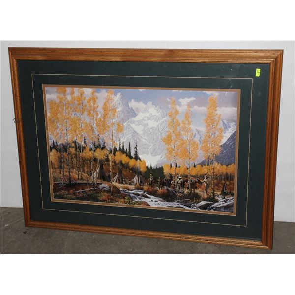 "A HUNTING WE WILL GO" BY BRITISH-AMERICAN WESTERN ARTIST ROY KERSWILL