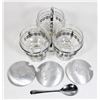 Image 2 : VINTAGE LIBBEY MID-CENTURY MODERN CONDIMENT CADDY SET