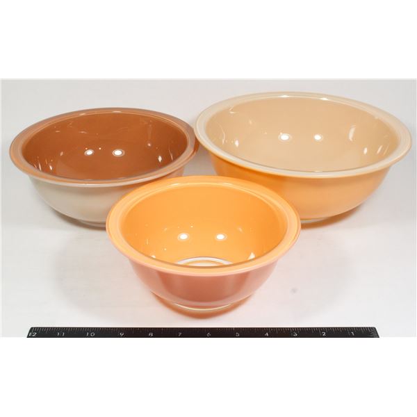 3 PYREX BOWLS