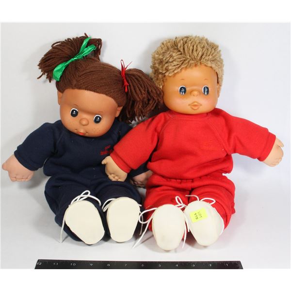 PAIR OF VINTAGE MID-80'S DANIEL HECHTER DESIGNER DOLLS
