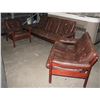 Image 1 : 3 PIECE RETRO BROWN, WELL LOVED FURNITURE SET