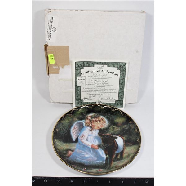 BRADFORD EXCHANGE "AN ANGEL'S CARING" COLLECTOR PLATE