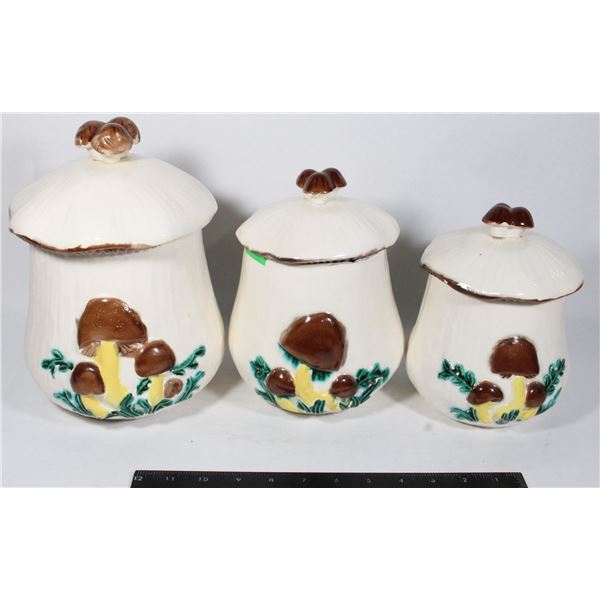 ARNEL MOLD MUSHROOM KITCHEN CANISTERS