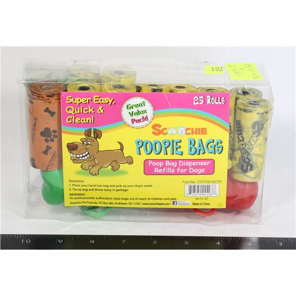 DOG POOP BAGS - 15 ROLLS