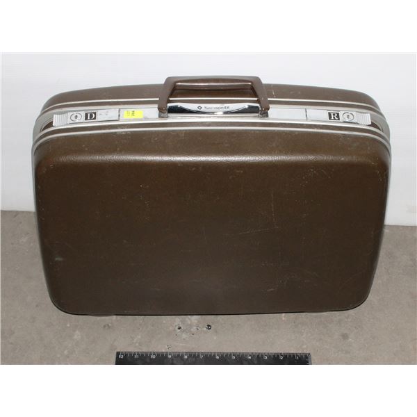 BROWN SAMSONITE HARDSHELL CASE