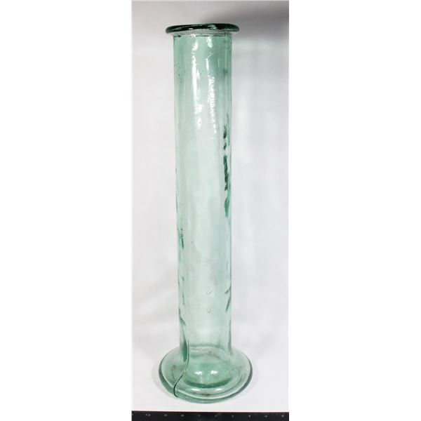 THICK GLASS FLOOR VASE