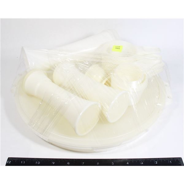 VINTAGE WHITE TUPPERWARE